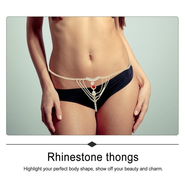 Sexy Rhinestone Underwear Thong Nightclub Crystal Panties for Women Girls  Ladies