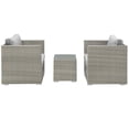 thumbnail image 3 of Modern Contemporary Urban Design Outdoor Patio Balcony Garden Furniture Lounge Sectional Sofa Set, Sunbrella Rattan Wicker, Grey Gray, 3 of 6