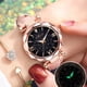 thumbnail image 1 of Reloj de cuarzo para mujer, unisex, con estrellas, punta pequeña, correa esmerilada y escala romana. Reloj de cuarzo., 1 of 5