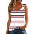 thumbnail image 4 of JTZGDY Cami Tank Tops for Women Loose Fit Casual Summer Sleeveless Strappy Cold Shoulder Tunic Vest Trendy Holiday Beach Vacation Tees Shirt Pink L, 4 of 5