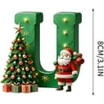 thumbnail image 3 of AUDeals 26 Christmas Letters Ornaments A to Z, Acrylic Alphabet Santa Initials for Christmas Tree Decor, Xmas Hanging Pendant for Home Party Mantel Decorations, 3 of 4