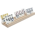 thumbnail image 5 of Wooden Domino Racks Set of 4 Natural Domino Trays Holders Organizer for Mexican Train Chickenfoot and Other Domino Games - Dominoes NOT Included, 5 of 6