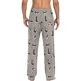 thumbnail image 2 of HPINK-T Boston Terrier Print Pajama Pants for Men Pajama Bottoms Sleep Lounge Pj Pants, 2 of 6