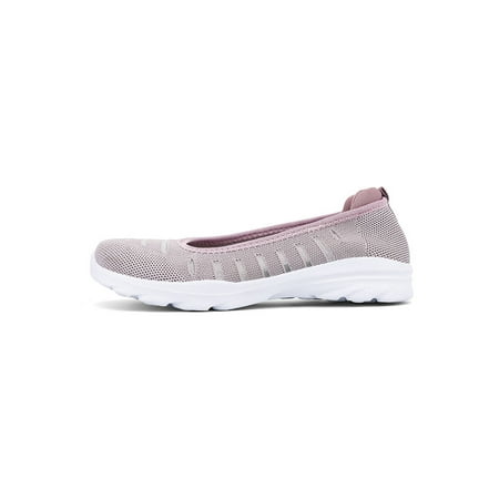 

SIMANLAN Women Flats Slip On Sneakers Non-Slip Casual Shoes Womens Lightweight Walking Shoe Comfort Purple 4.5