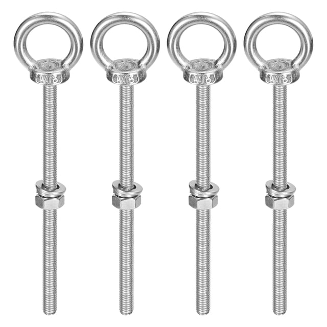 Levantamiento Ojo Perno Unique Bargains 4 Juegos M6x100mm Acero Inoxidable