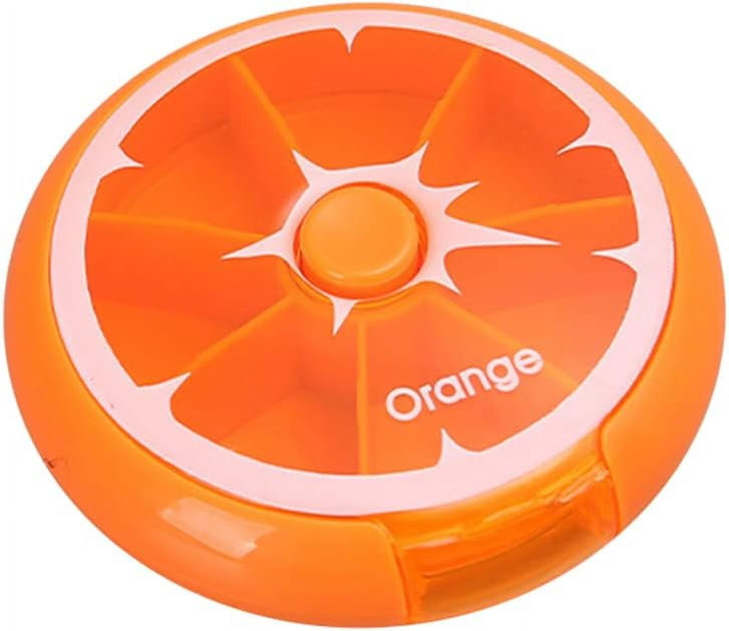 Jinsinto Weekly Pill Organizer Round Pocket Pill Organizer 7 Day Pill Boxes for Household or Travel Rotating Pills Storage Box