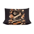 thumbnail image 3 of 3 Pcs Soft Bedding Set, Includes 1 Duvet Cover with Zipper And 2 Pillow,Shams Flower Entwined Snake Full(79"×90"), 3 of 8