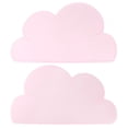 thumbnail image 1 of 2 Pcs Napperon en Forme d'Enfant, Silicone Imperméable Isolation Thermique Assiette d'Alimentation, Confortable, Très Flexible et Ne Se Déforme Pas, 1 of 8