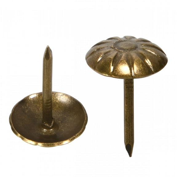 LAMIRO 100Pcs Brass Flower Pushpins for Photos and Bulletin Board 0.63"