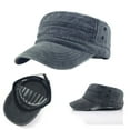 thumbnail image 5 of Men Washed Cotton Cadet Hat Adjustable Baseball Cap Classic Flat Top Hats Outdoor Sports Cap, 5 of 9