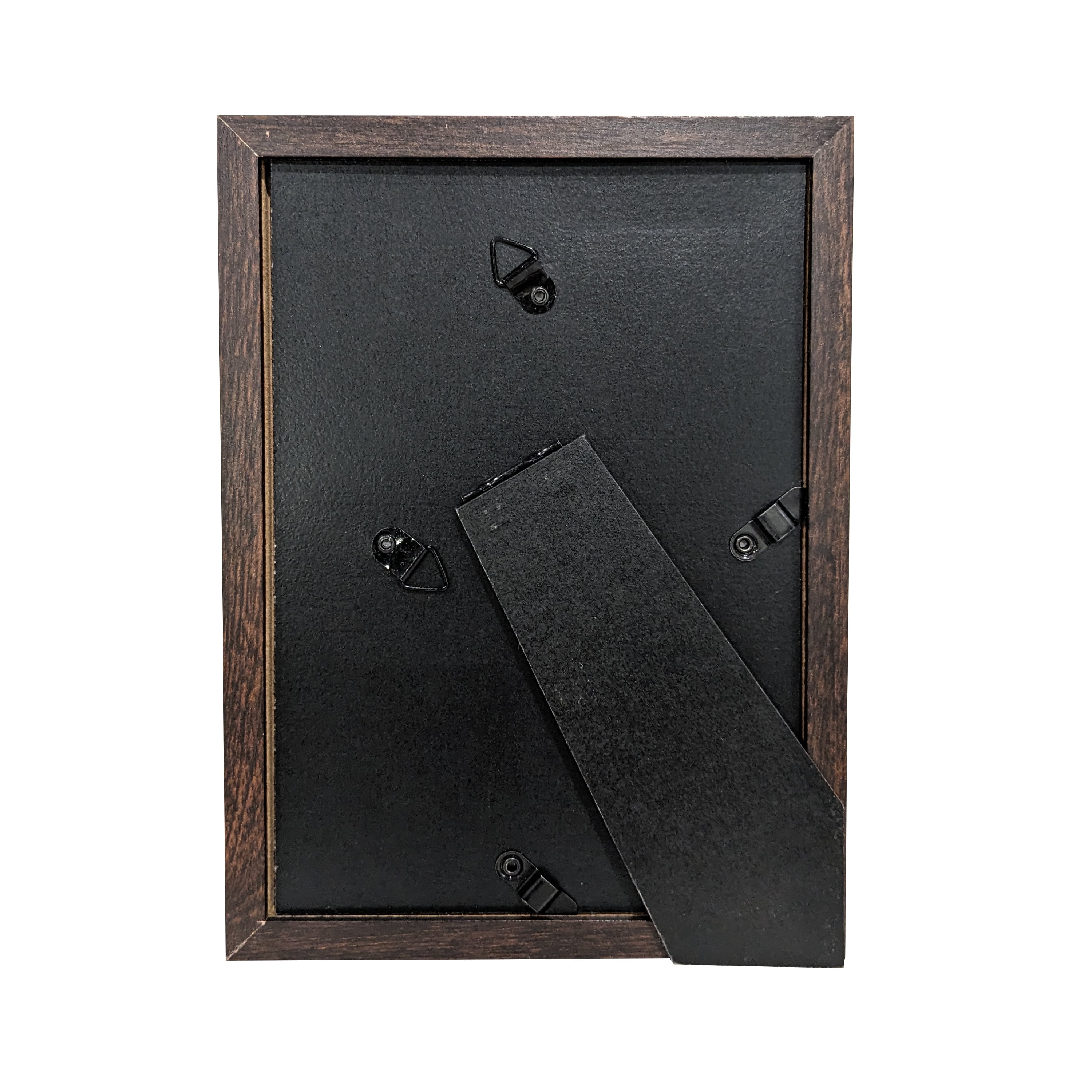 (4 pack) Mainstays - 5x7 Picture Frame - Brown Gallery Linear Program Tabletop & Wall Photo Frame, Set of 3