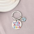 thumbnail image 4 of Cool Aunt Club Keychain Gifts for Auntie Gifts Keychain for Women Aunties Birthday Gifts from Niece Nephew Best Aunty Key Chain Gifts from Niece Nephew Colorful Blue Flower Keychains for Aunts, 4 of 6