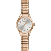 Caravelle Designed By Bulova Women's Classic Rose Gold Tone Watch with Expansion Band 44L254