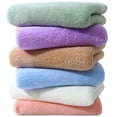 thumbnail image 2 of Xiao Hua 1 toalla pequeña de forro polar coral, multiusos para baño, gimnasio, ducha, deportes, toalla. Resiste diversas situaciones sin esfuerzo. 9,84 x 9,84 pulgadas (rojo vino)., 2 of 5