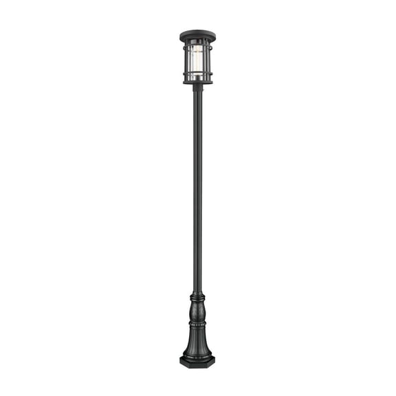 Jordan 1 Light Outdoor Post Mounted Fixture Clear Seedy