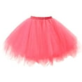 thumbnail image 2 of SUXIAN Toddler Skirts Solid Color Elastic Mesh Tutu Pettiskirt Fancy Dance Outfit For Kids Girls Skirts Pink One Size, 2 of 5