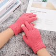 thumbnail image 6 of 1 Pair Warm Winter Stretch Full Finger Touch Screen Knitted Gloves Thicken Knit Mittens BEIGE, 6 of 8