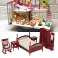 thumbnail image 6 of YAHHU 6Pcs Wooden Miniature Furniture Set Vintage Realistic Exquisite DIY Bedroom Furniture for 1:12 Doll House Accessories, 6 of 9
