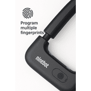 Ninebot Smart Fingerprint U-Lock - Anti-Cut and Anti-Theft, Supports Fingerprint, App, and Key Unlocking, Universal for Electric Scooters.