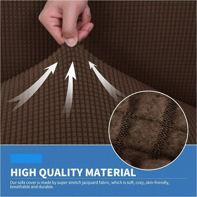 4PCS Stretch Textured Grid Sofa Cover Soft Couch Cover Washable Furniture Covers For Machine Washable