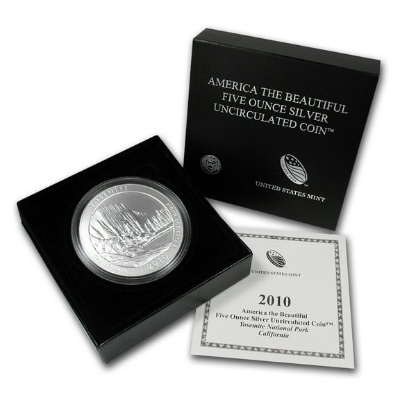 2010-P 5 oz Silver ATB Yosemite (w/Box & COA)