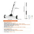 thumbnail image 3 of KFFKFF 24" Wheeled Magnetic Sweeper, 50 lbs Holding, Includes Telescoping Magnet Tool, Handle Adjusts, Ideal for Collecting Nails & Screws in Workshops, Garages, and Yards, 3 of 9