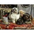 thumbnail image 2 of Van Den Eycken, Charles 32x25 White Modern Wood Framed Museum Art Print Titled - Circus Entertainers, 2 of 4