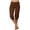 Brown, variant on Women's High Waist Sport Pants - Tight Fit Pull-On Casual Capris with Pockets Wine Xxl, Women's Casual Tight Fitting High Waisted Pocket Sport Pants And Casual Pants