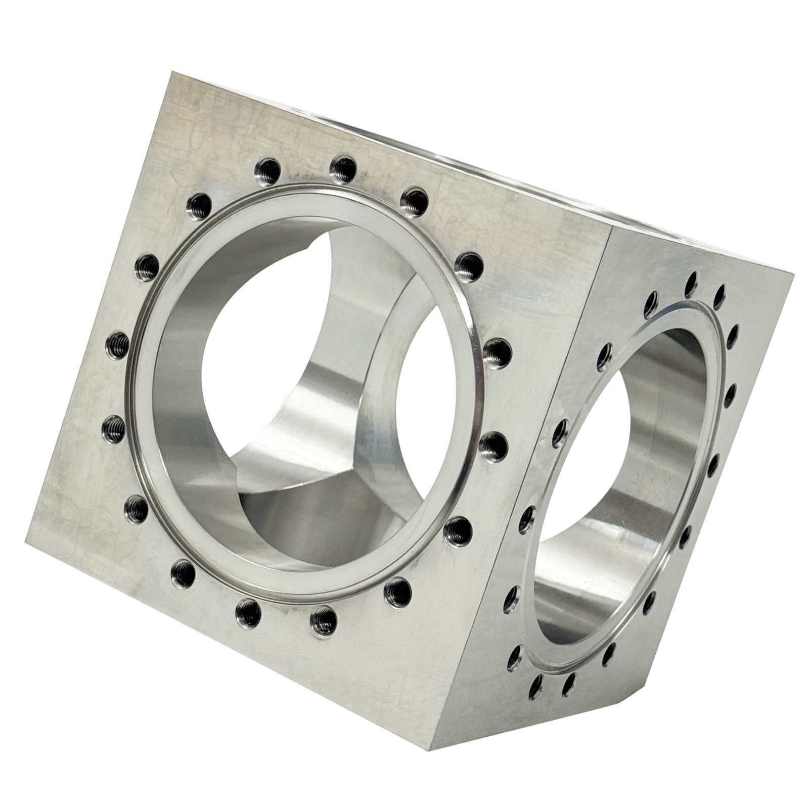 M8 Conflat UHV 6-Way Cube Flange Ultra High Vacuum Chamber 304SS CF100