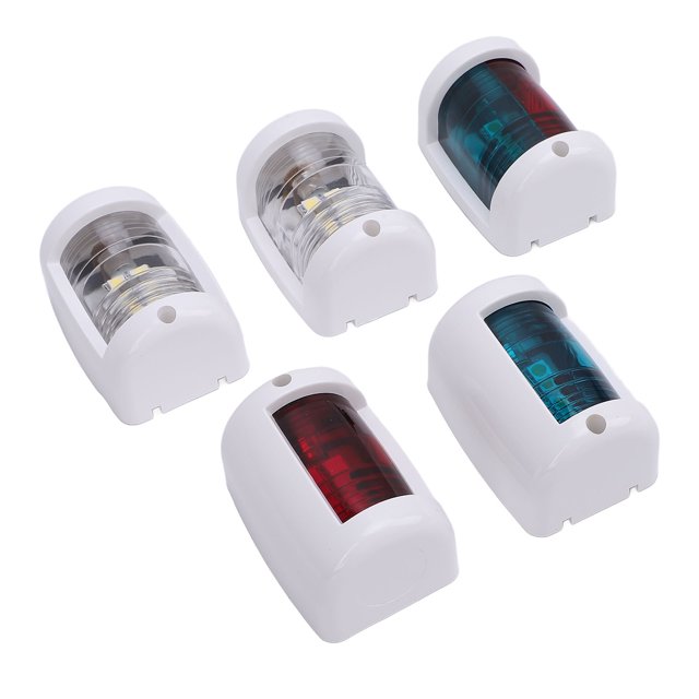 Kit De Luces De Navegación, Verde Estribor Rojo Lado De Popa ABS Estructura De PC Fácil De Instalar Kit De Luces Para Barcos 5 Piezas IP66 A Prueba De Agua Para