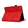 thumbnail image 5 of Tablet Case for 6" Kindle Paperwhite (Previous 10th Gen 2018), Embossed Tree Pattern PU Leather Book Style Smart Auto Wake/Sleep Cover with Stand Card Slots Magnetic Clasp Shockproof Case, Red, 5 of 10