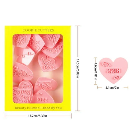 

MATHOWAL Love Cookie Mold，Cookie Cutters Heart Shapes for Baking Personalized Cookie Cutters