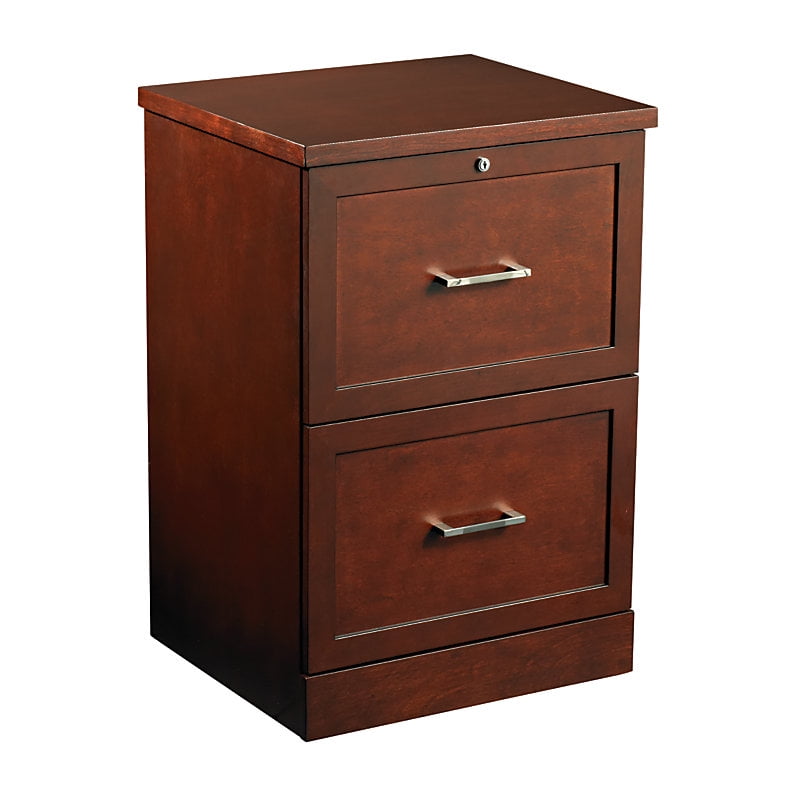 Realspace Premium Vertical File 28"H x 19"W x 17"D, Mahogany