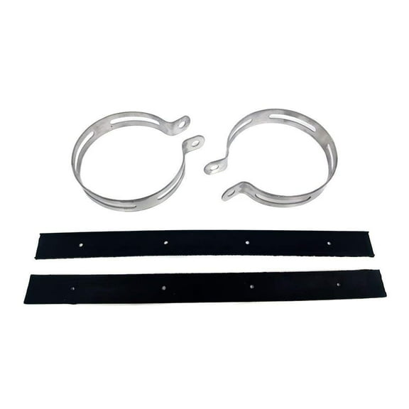 Motorcycle Scooter Exhaust Pipe Clamp Bracket Set with Rubber Straps GY6 50cc 125cc 150cc