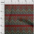 thumbnail image 1 of oneOone Viscose Chiffon Fabric Leaves & Floral Block Print Fabric BTY 42 Inch Wide, 1 of 4