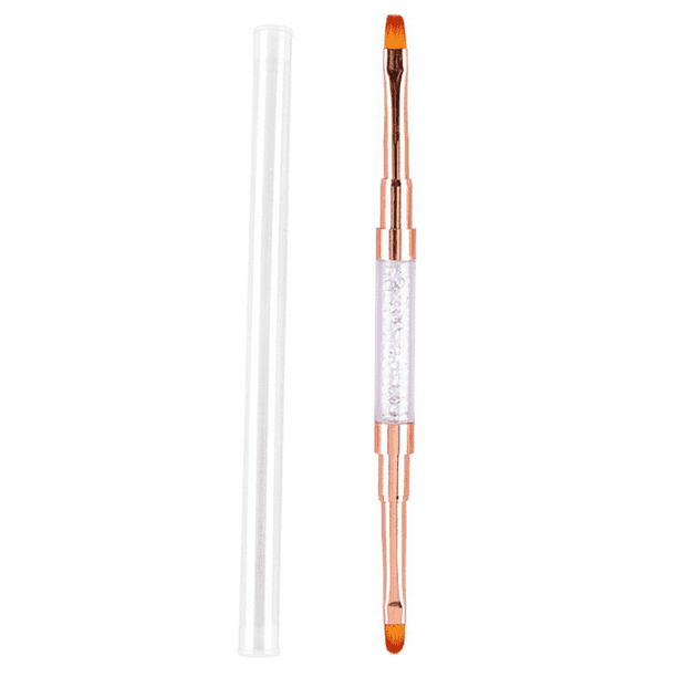 Juego de pinceles acrílicos de doble punta para decoración de uñas, pinceles para uñas, cepillo redondo ovalado para constructor de gel, herramientas para decoración de uñas Rojo Verde Cocina, Decoración y Otros