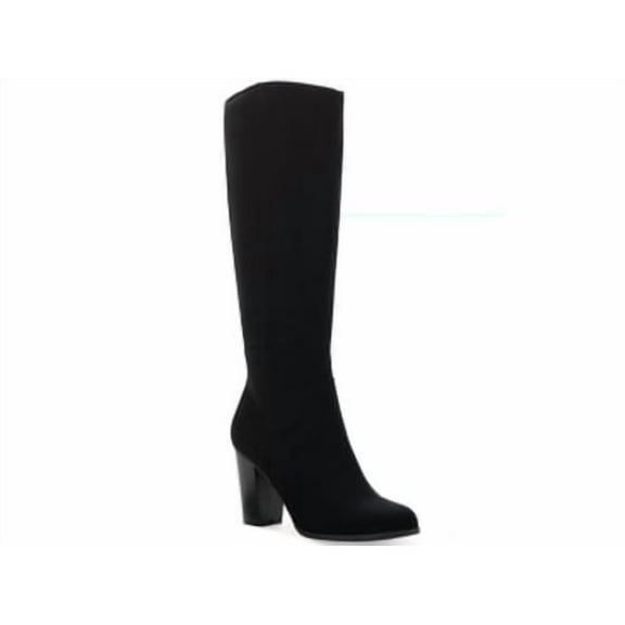 Style & Co Addyy Dress Boots Women's Shoes, black micro, Size 5.0