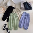 thumbnail image 4 of FDDMis Training Pants Big and Tall Work Pants Flare Yoga Pants with Pockets Kid Clothes Girls Clothes 3t Girls Size 10-12 Preppy Clothes 10-12, Green 7-8 Years, 4 of 4