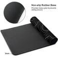 thumbnail image 4 of Topographic Contour Gaming Mouse Pad 35.4 X 15.7 Inch XXL Black Geographic Map Lines Full Des Mousepad Extended Large Non-Slip Rubber Base Keyboard Mat with Stitched Edges for Home Office, 4 of 6