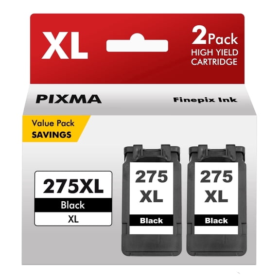 2 Black PG 275XL Ink Cartridge for Canon ink 275 and 276 for PG275 and CL276 Canon Printer Ink for Canon PIXMA TS3522 TS3520 TR4700 Printer