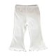 thumbnail image 1 of Odeerbi 9M-6Y Pantalones Acampanados de Algodón Para Niñas Pantalones de Lechuga de Color Sólido Cintura Elástica Transpirable Pantalones Casual, 1 of 5