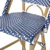 Noble House Gallia Outdoor Bar Stool - Dark Teal/White, 2 Pack