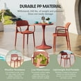 thumbnail image 6 of WestinTrends Playa Outdoor Stackable Plastic Resin Patio Dining Armchair (Set of 2), Red, 6 of 15