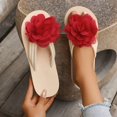 thumbnail image 5 of Women's Flower Flip Flops Flat Open Toe Summer Beach Casual Footwear Red 36, 5 of 8