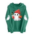 thumbnail image 5 of Halloween Oversized Sweatshirt for Women Lightweight Pullover Cute Print Hoodies with Kangaroo Pocket Funny Long Sleeve Tops, 5 of 7