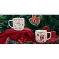 thumbnail image 2 of Bico Christmas Merry Crew Ceramic 19oz Holiday Mugs, Set of 4, for Coffee, Tea, Drinks, Microwave & Dishwasher Safe, 2 of 4