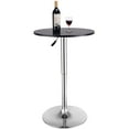 thumbnail image 2 of Costway Set de 2 Tables de Bar Rondes Modernes Réglables Comptoir Bistro Pub Pivotant en Bois, 2 of 5