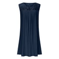 thumbnail image 4 of Up to 30% off Summer Dress, Women's Solid Sleeveless Round Neck Sexy Elegant Club Party Tunic Mini Dresses Casual Vacation Dress(Navy,S), 4 of 7