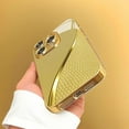 thumbnail image 4 of Curranet Golden Scale Pattern Hard Case for iPhone, Scale-Patterned Gold Plating, for iPhone 17/16/15/14/13pro Max (Gold,13 Pro Max), 4 of 5