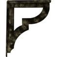 thumbnail image 5 of Ekena Millwork 1 1/2"W x 12"D x 15"H Bradford Wrought Iron Bracket, (Single center brace), Antiqued Pale Gold, 5 of 10